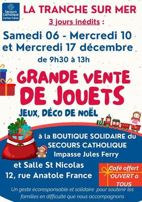 Grande vente de jouets du secours catholique