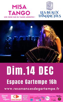 Concert &quot;Misa Tango&quot; &amp; Piazzolla dans le cadre des Beaux Dimanches de la Ville de Montmorillon. 120 choristes et Fortecello Tango Project