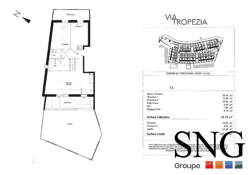 Appartement - 66 m² - 3 pièces