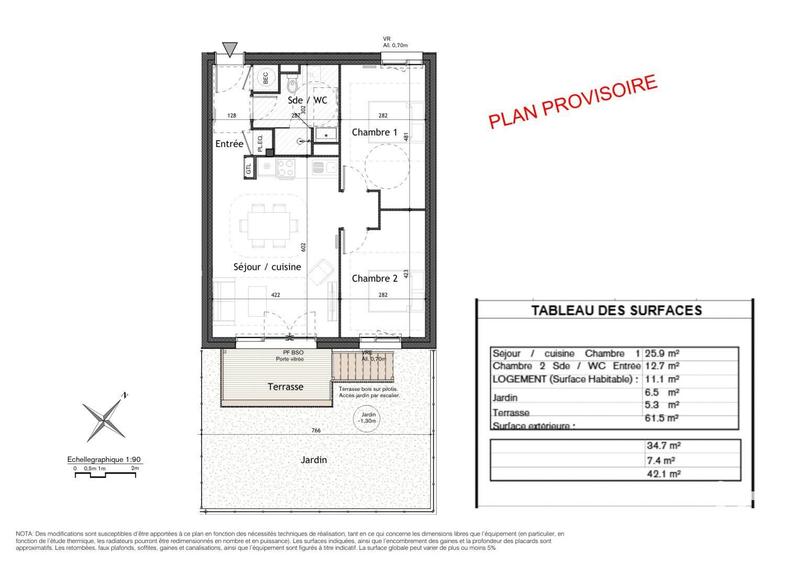 Appartement - 62 m² - 3 pièces