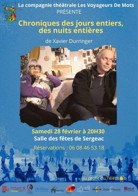 Spectacle - Chronique des jours entiers, des nuits entières