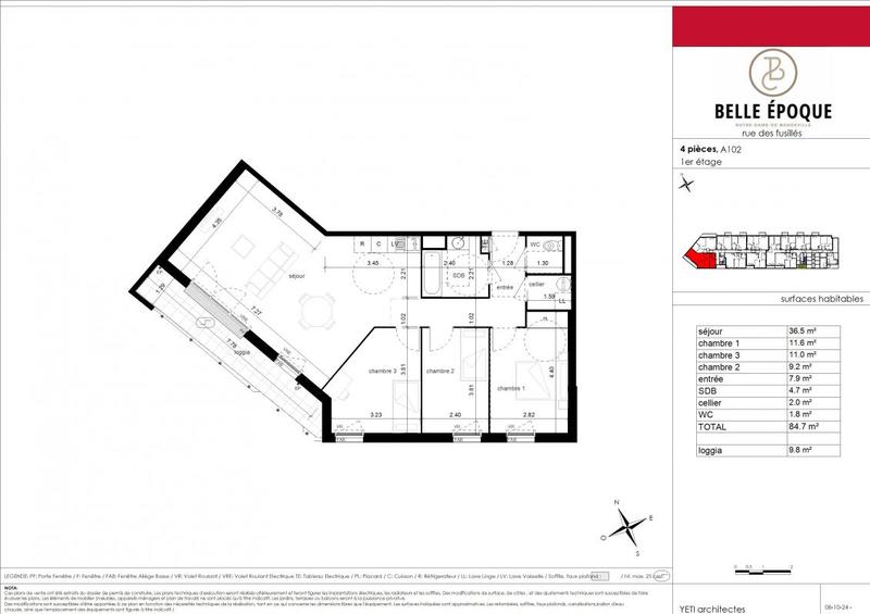 Appartement - 85 m² - 4 pièces