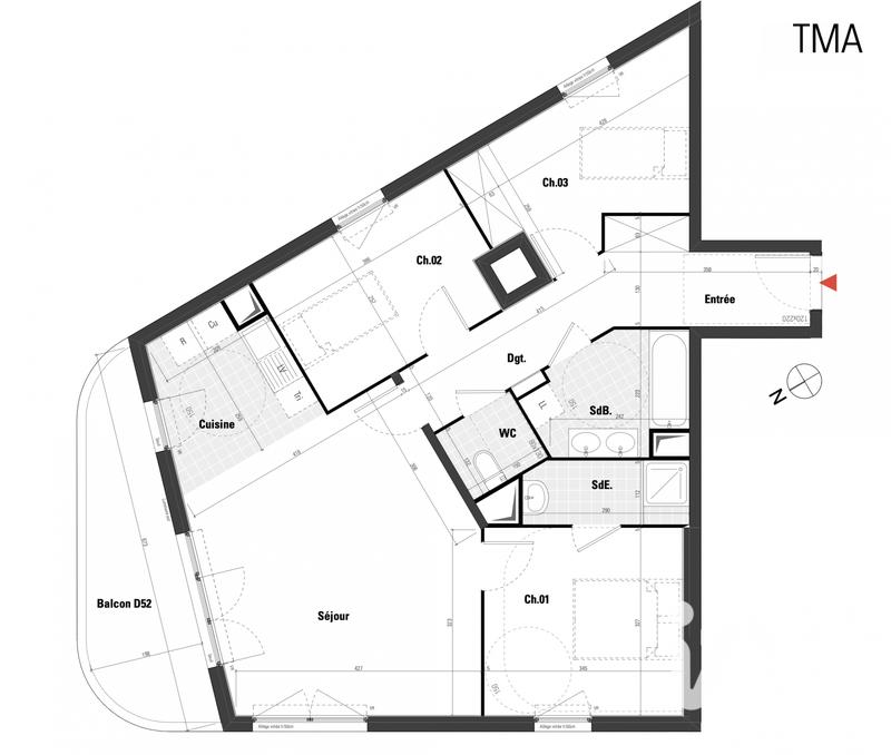 Appartement - 80 m² - 4 pièces