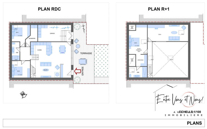 Maison - 120 m² - 1 pièce