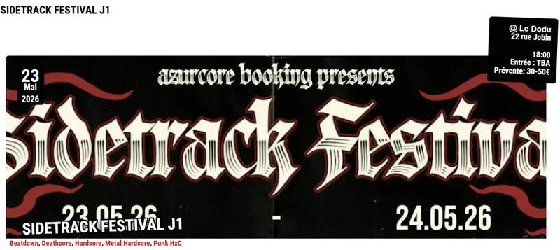 Sidetrack festival - Jour 1 -