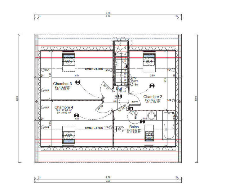Maison - 92 m² - 5 pièces