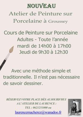 Cours de peinture sur porcelaine