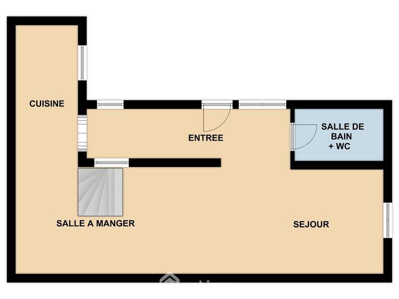 Maison de ville - 76 m² - 3 pièces