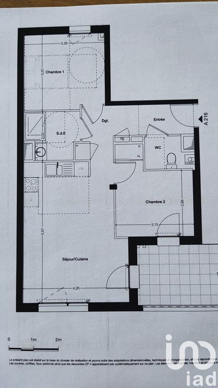 Appartement - 56 m² - 3 pièces