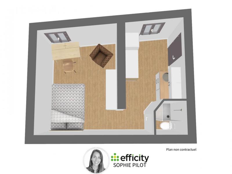 Appartement - 21 m² - 1 pièce