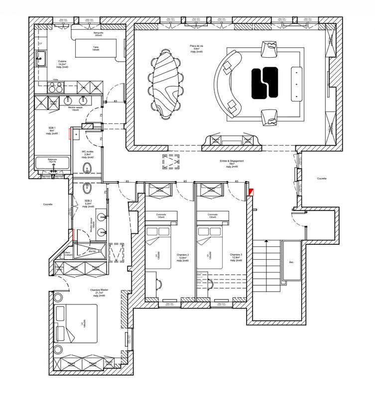 Appartement - 140 m² - 5 pièces