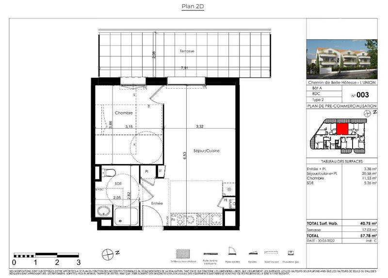 Maison - 66 m² - 2 pièces