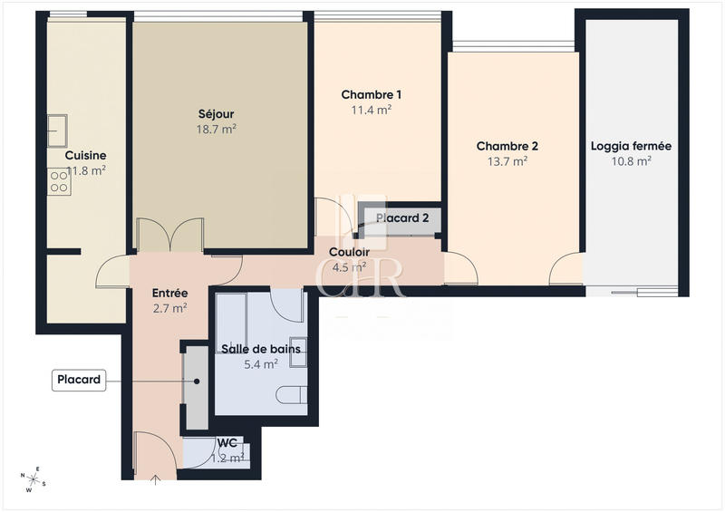 Appartement - 82 m² - 4 pièces