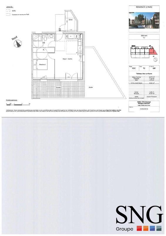 Appartement - 37 m² - 2 pièces