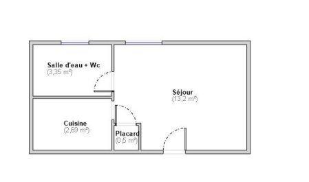 Appartement - 19 m² - 1 pièce