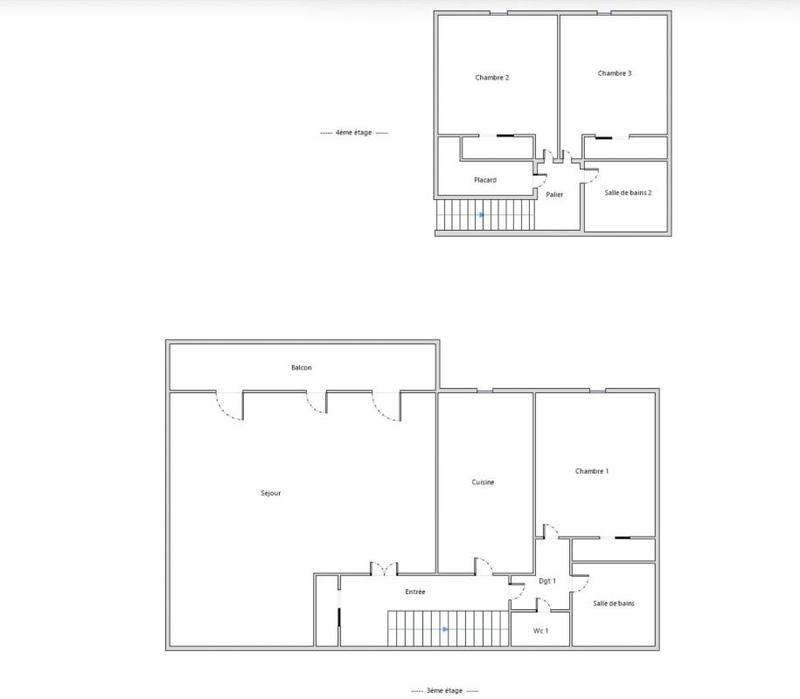 Duplex - 96 m² - 5 pièces