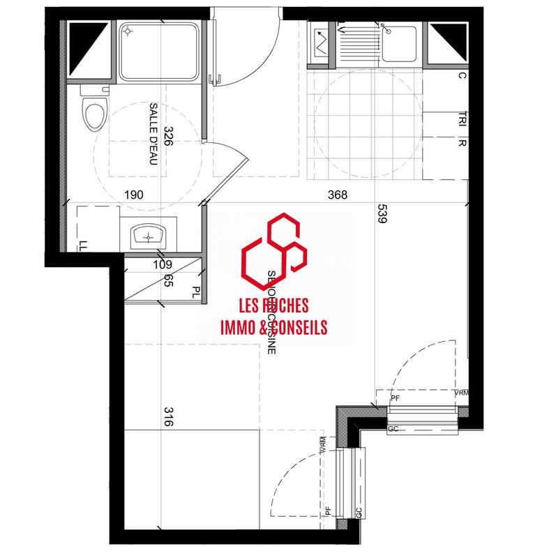 Appartement - 32 m² - 1 pièce