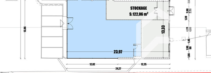 Local commercial - 324 m² - 1 pièce