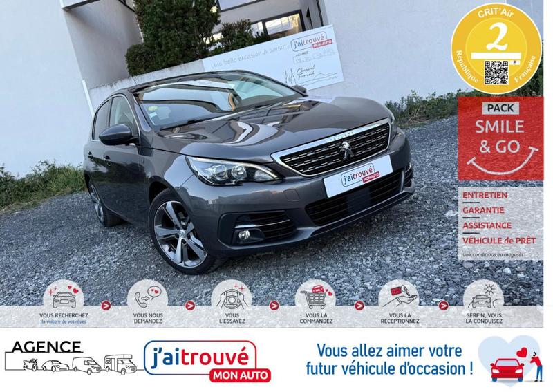 Peugeot 308 1.5 BlueHDi 16v 130 Cv Eat8 s&amp;S Boîte auto Phase II// Garantie 24 Mois Constructeur// Ecran couleur tactile // Bluetooth  //Volant en cuir et alu// Rétroviseurs électriques //Park assiste//chaine changer//Kit de distribution à jour// Dernier e