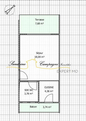 Appartement - 26 m² - 1 pièce