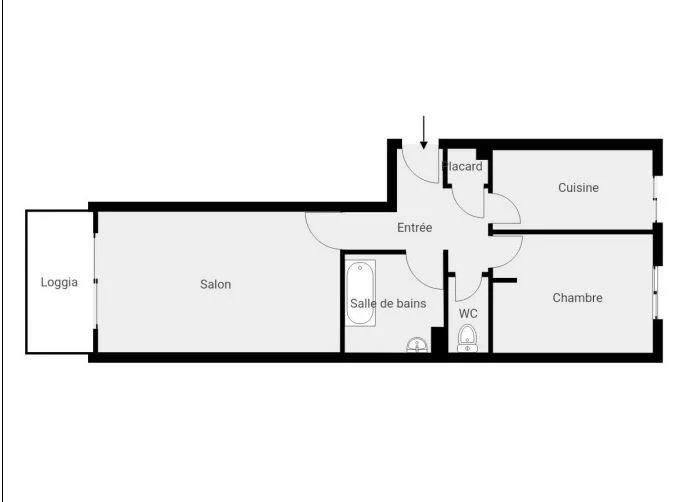 Appartement - 56 m² - 2 pièces
