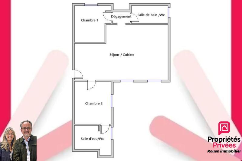 Appartement - 64 m² - 3 pièces