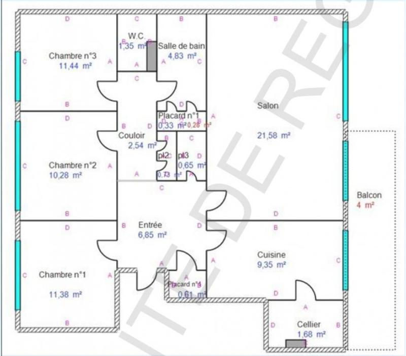 Appartement - 83 m² - 4 pièces