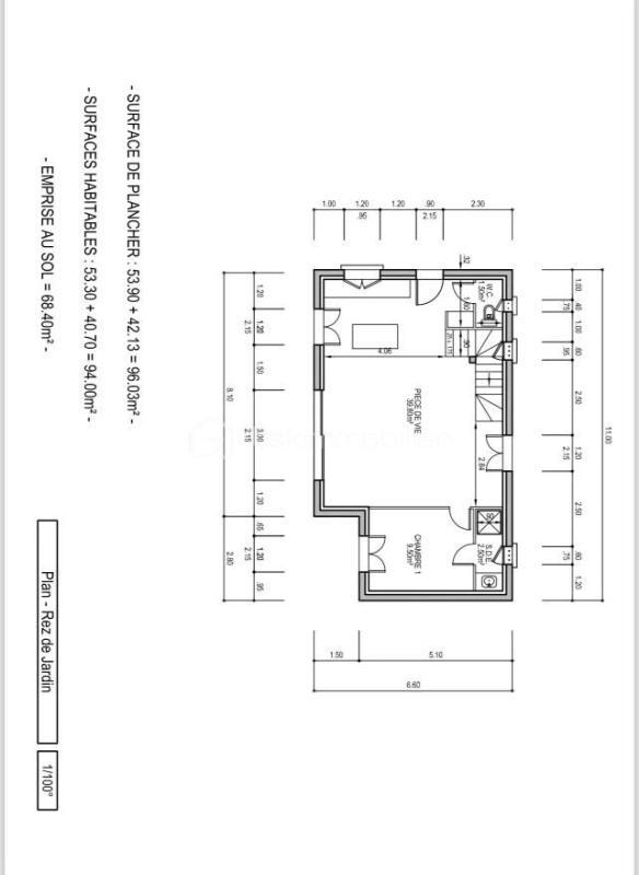 Maison traditionnelle - 94 m² - 5 pièces