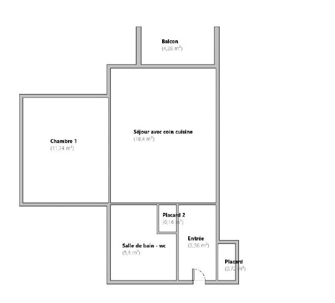 Appartement - 39 m² - 2 pièces