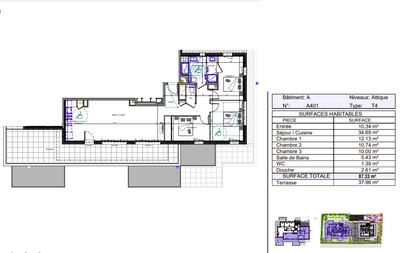 Appartement - 87 m² - 4 pièces
