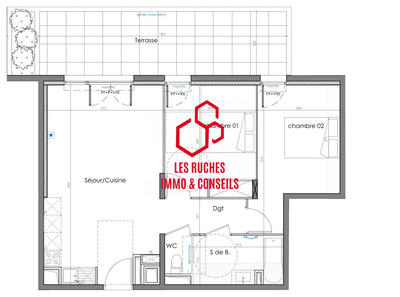 Appartement - 60 m² - 3 pièces