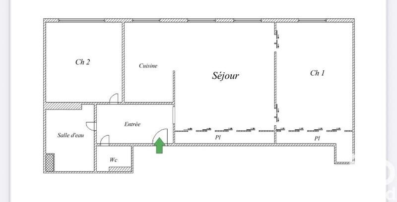 Appartement - 50 m² - 3 pièces