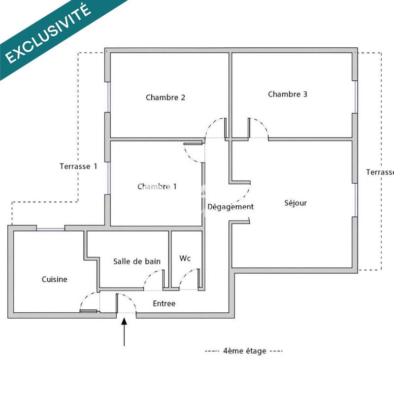 Appartement - 73 m² - 4 pièces