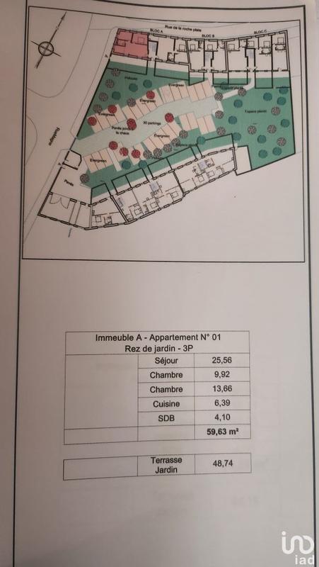 Appartement - 60 m² - 3 pièces