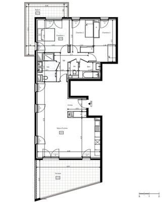 Appartement - 95 m² - 4 pièces