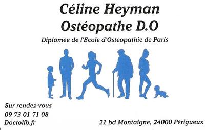 Céline Heyman ostéopathe D.O à Périgueux