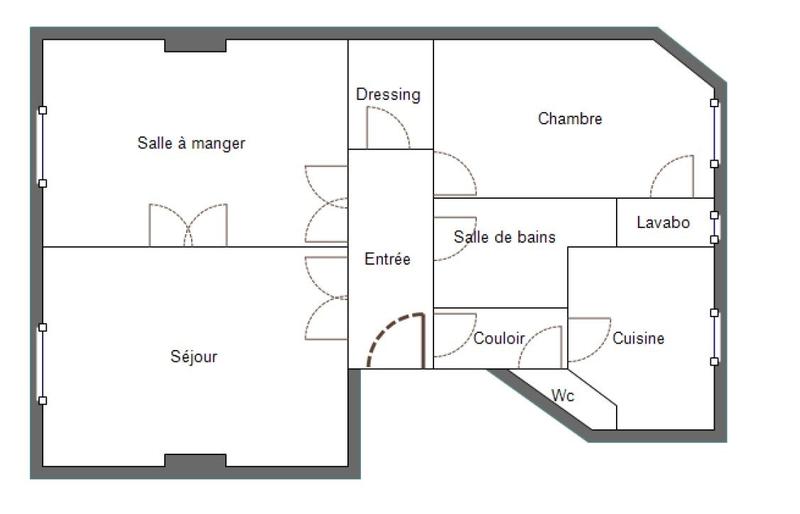 Appartement - 58 m² - 2 pièces