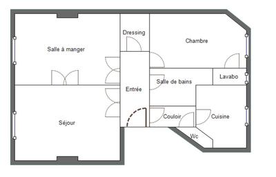 Appartement - 58 m² - 2 pièces