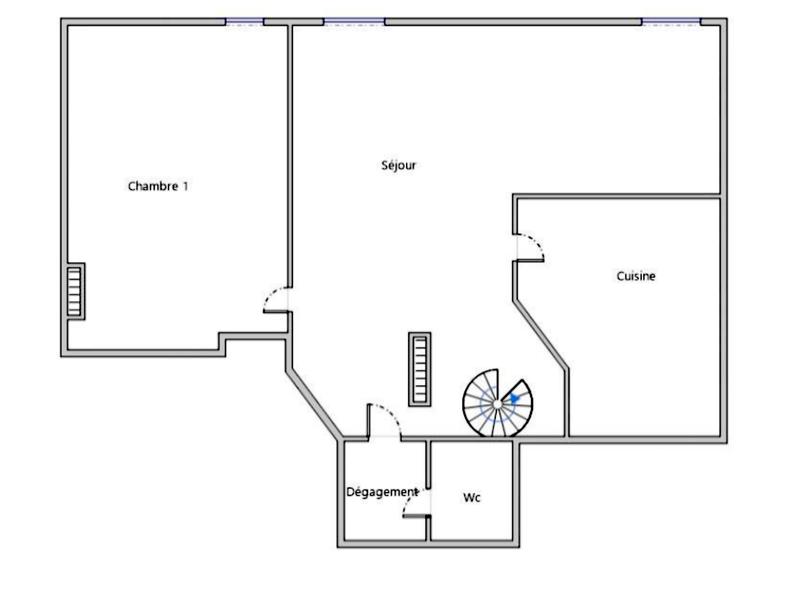 Duplex - 56 m² - 3 pièces