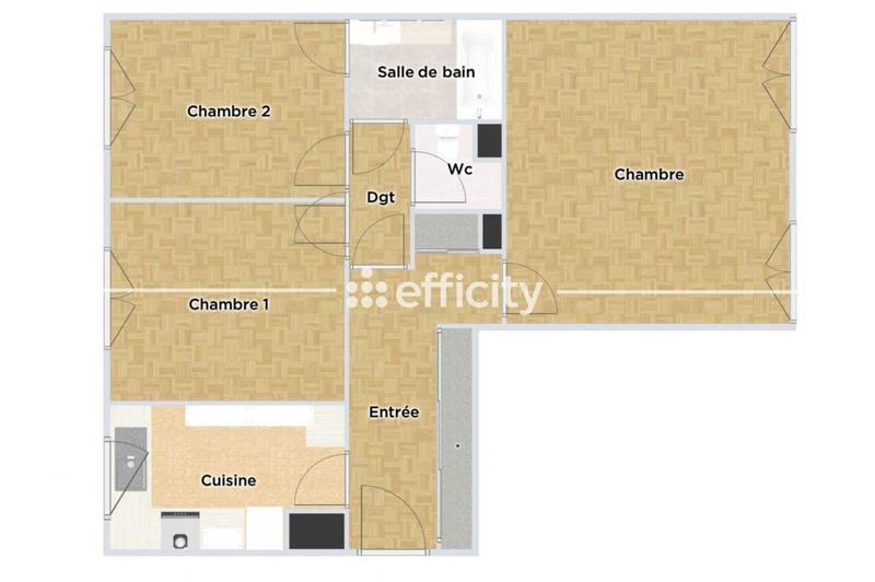 Appartement - 65 m² - 3 pièces