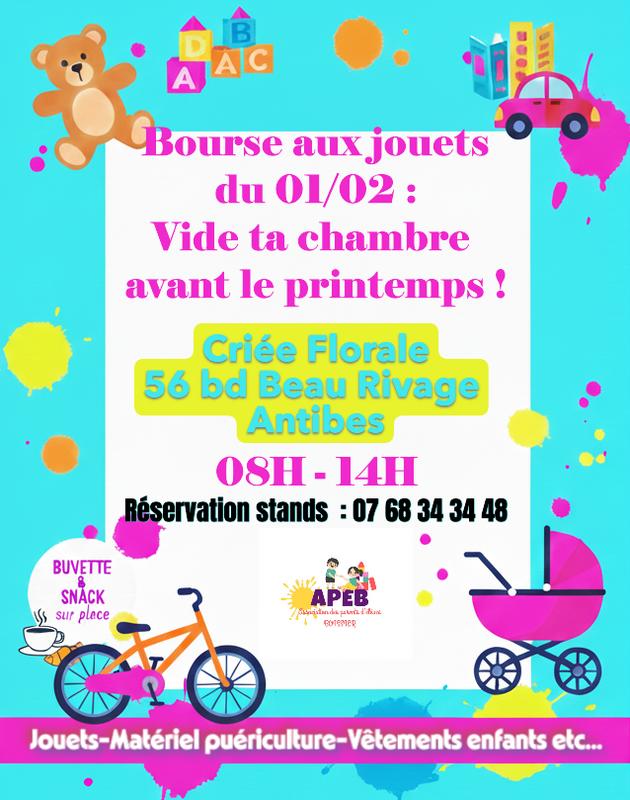 Bourse aux jouets du 01/02 : on vide les chambres avant le printemps !