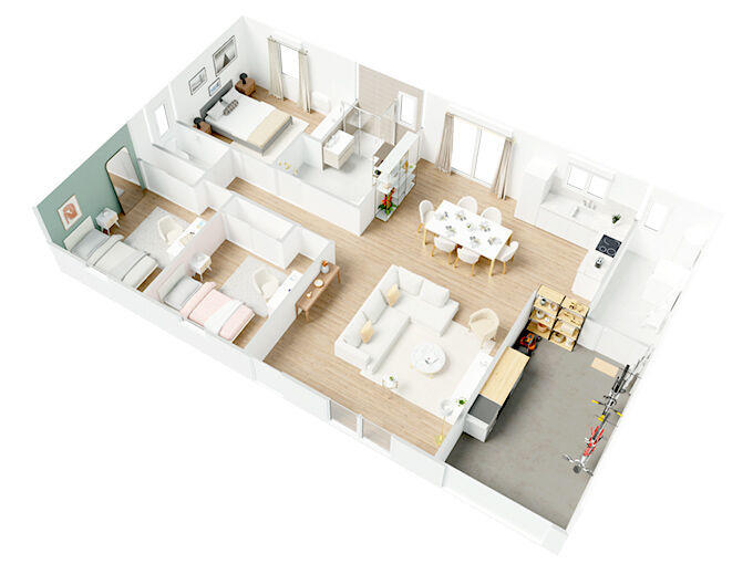 Maison - 94 m² - 5 pièces