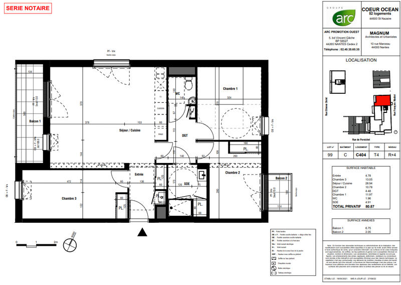 Appartement - 81 m² - 4 pièces
