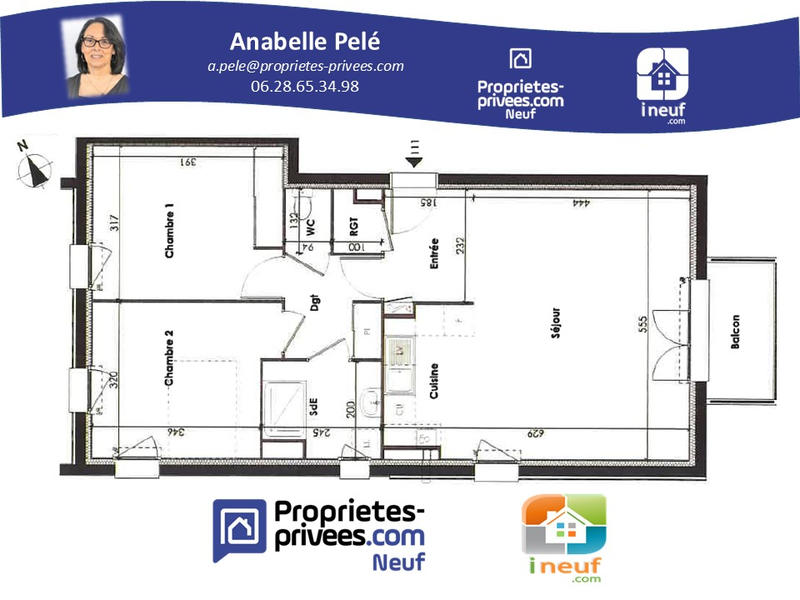 Appartement - 69 m² - 3 pièces