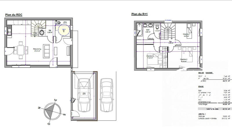 Maison - 95 m² - 4 pièces