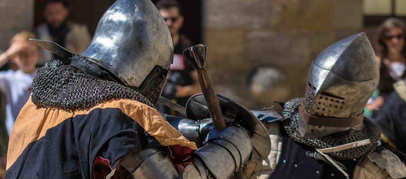 Reconstitution de l'attaque du château de Bourdeilles