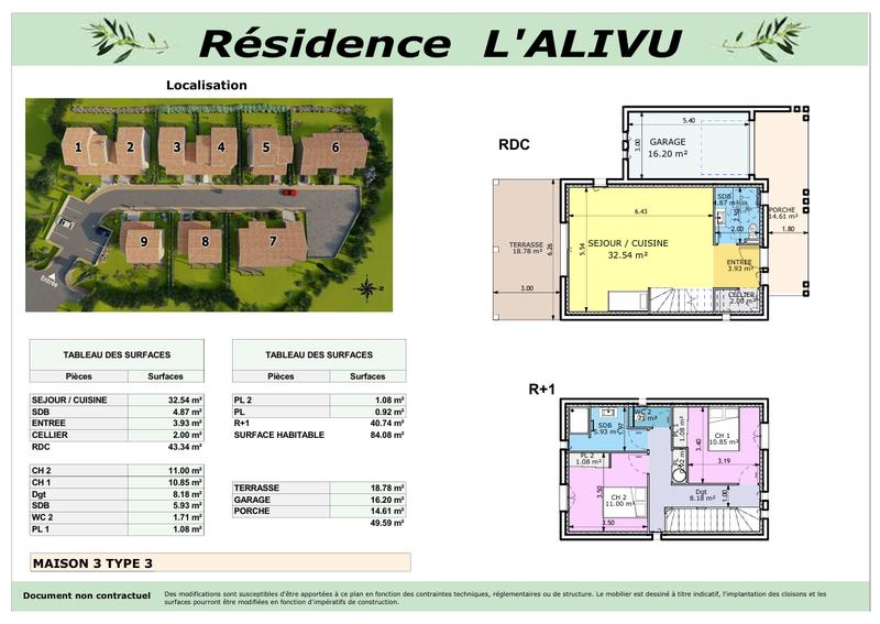 Villa - 77 m² - 3 pièces