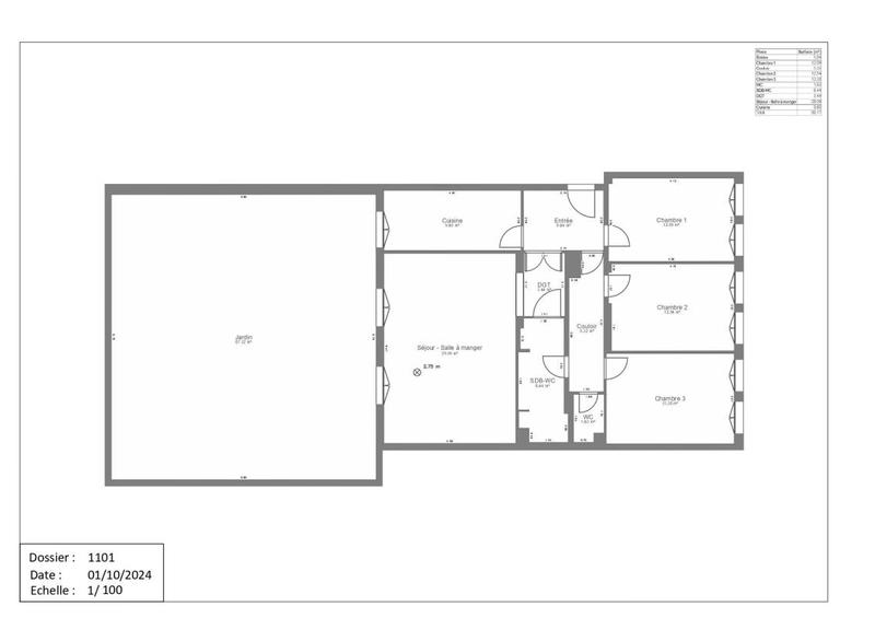 Appartement - 99 m² - 4 pièces