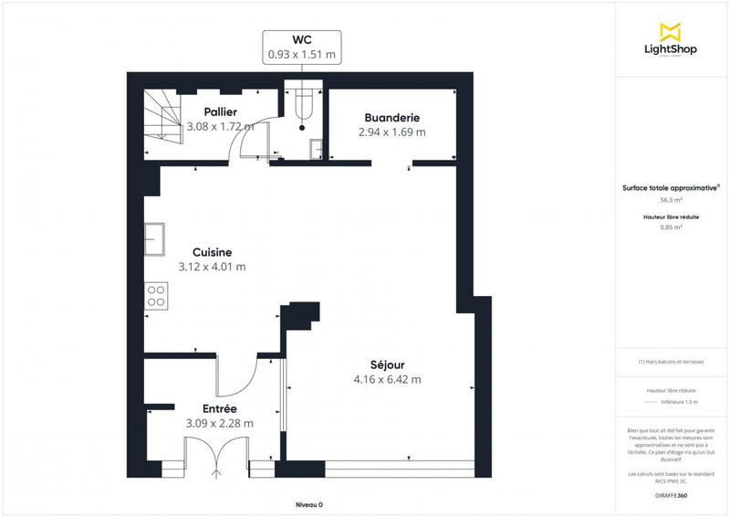 Appartement - 100 m² - 3 pièces