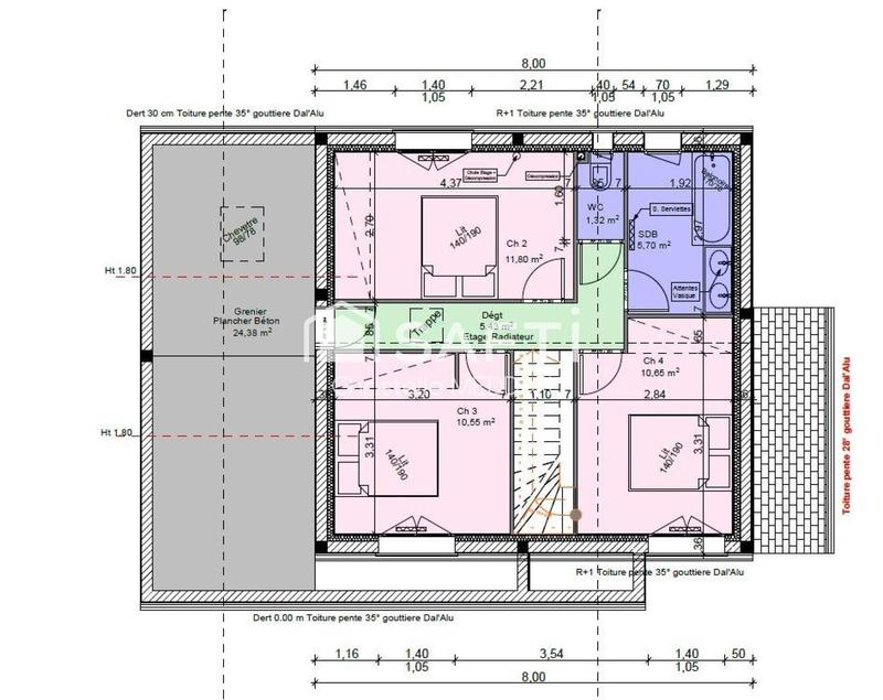 Maison - 103 m² - 6 pièces